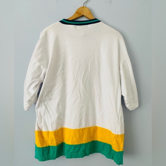 Vintage What's Up Oversized Artsy T-shirt Nautical Themed Size L Women at Beach - Picture 5 of 10